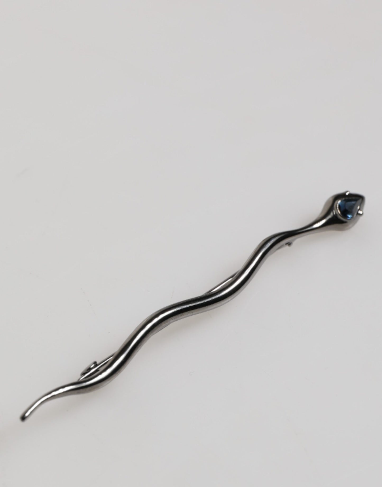 Dolce & Gabbana Zwarte Messing Kristal Spilla Serpente Heren Broche Pin