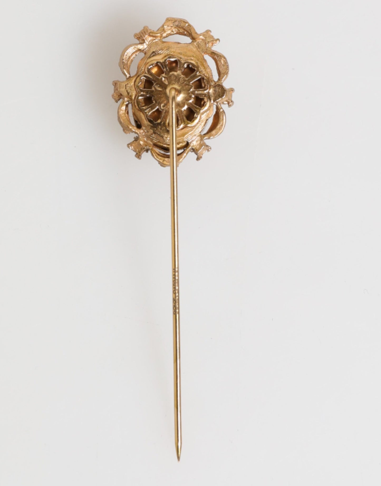Dolce & Gabbana antieke broche met groene stenen in goudkleur voor heren