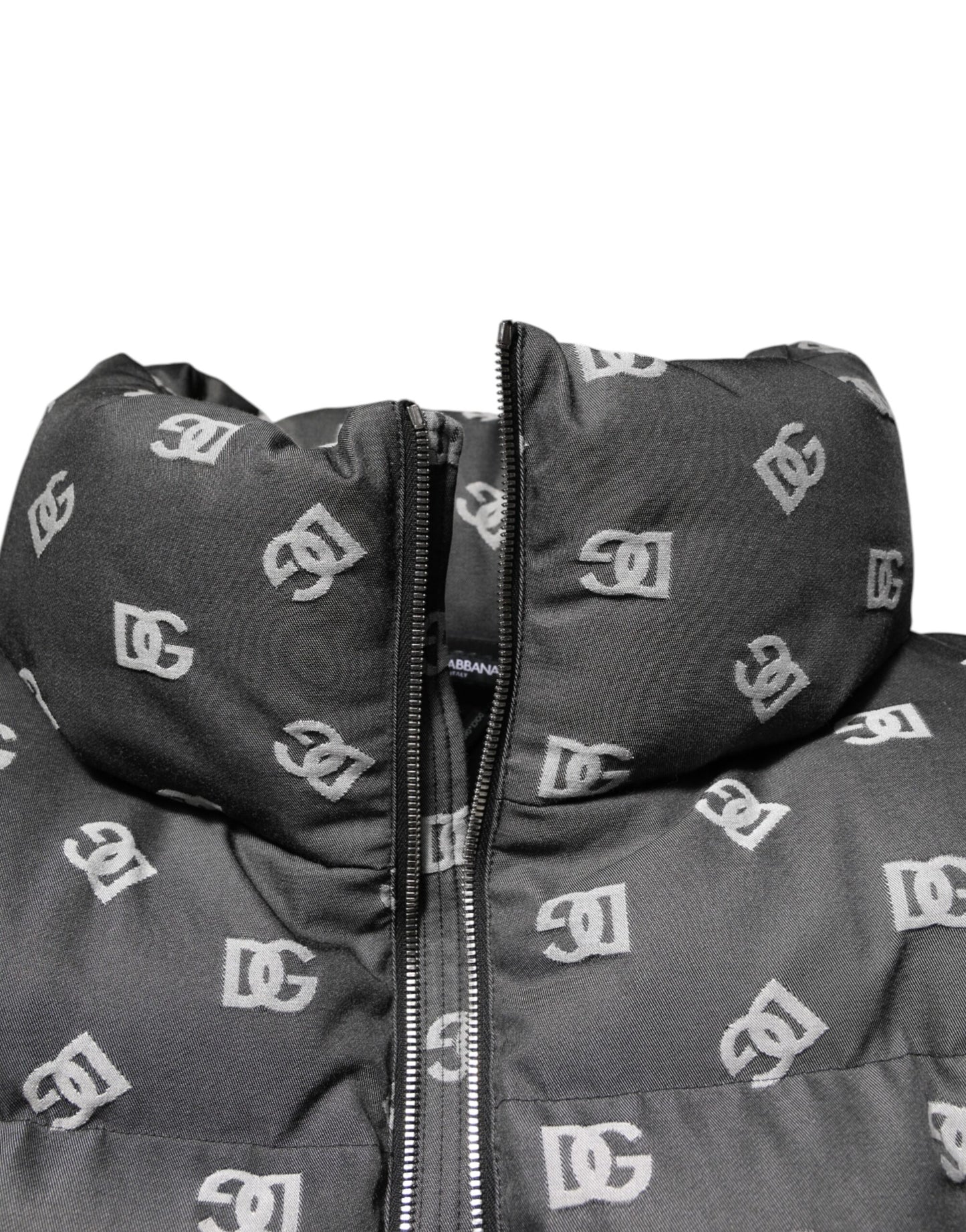 Veste Puffer à Fermeture Éclair avec Monogramme DG Noir de Dolce & Gabbana pour Homme