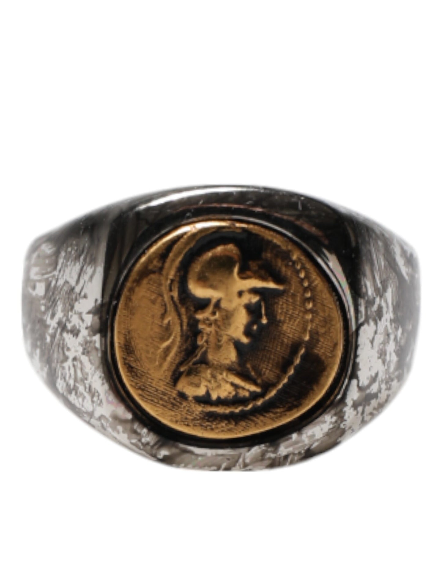 Bague Dolce & Gabbana en laiton véritable bicolore gravée ton argent