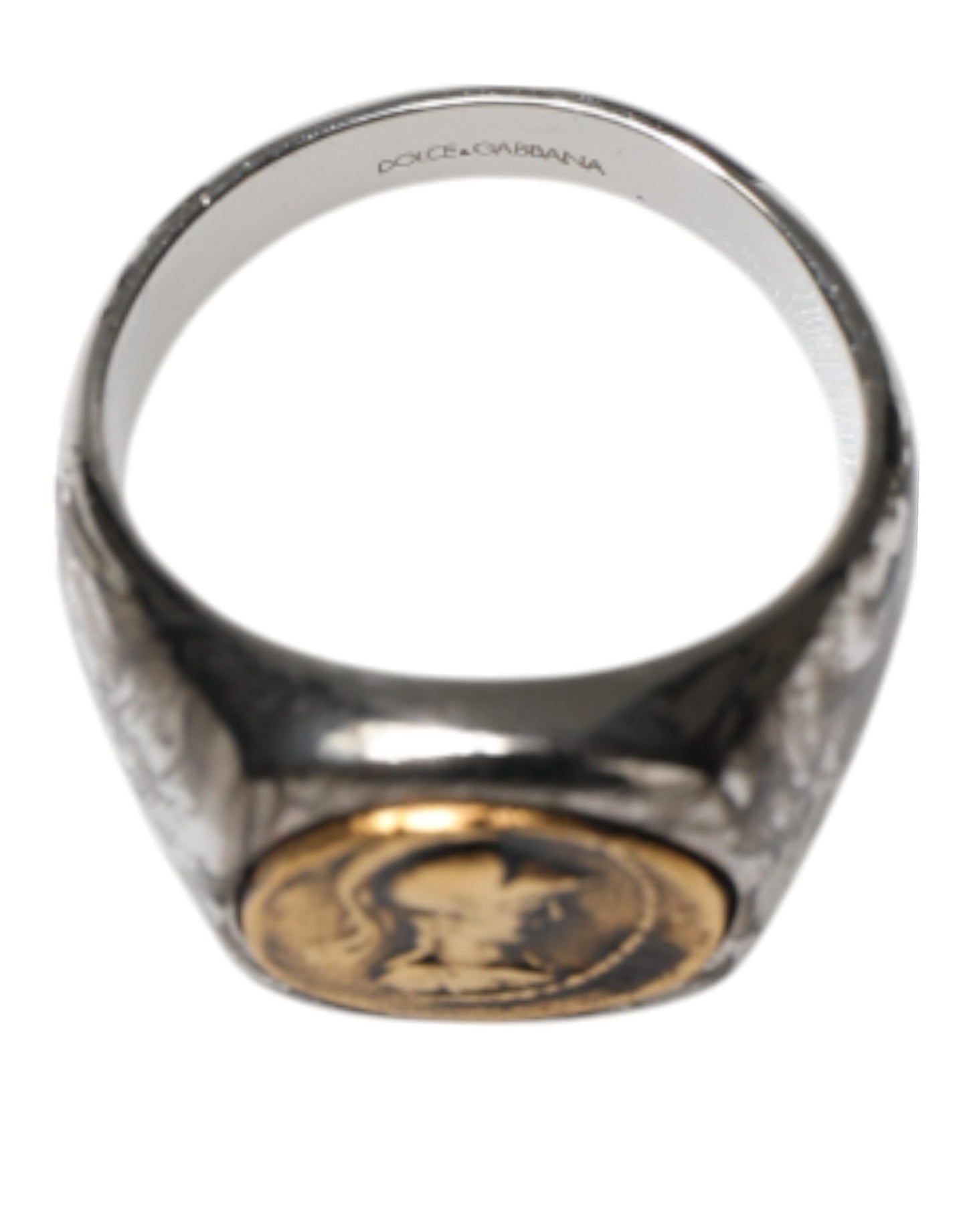 Bague Dolce & Gabbana en laiton véritable bicolore gravée ton argent