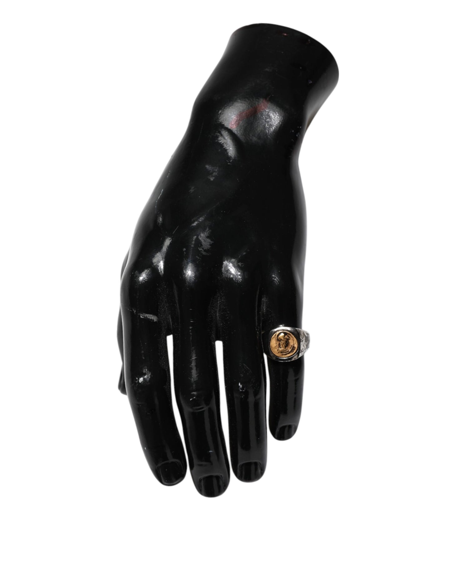 Bague Dolce & Gabbana en laiton véritable bicolore gravée ton argent