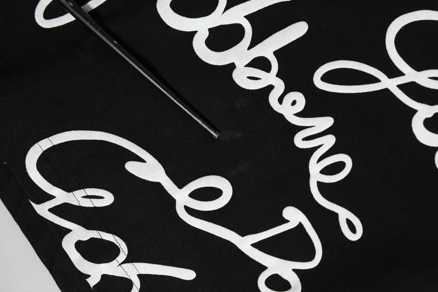 T-shirt en coton à col rond noir avec imprimé du logo Dolce & Gabbana