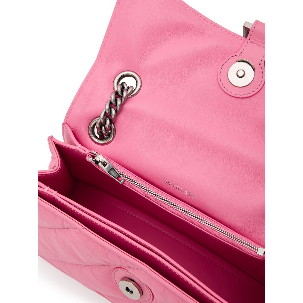 Sac à bandoulière en cuir rose Balenciaga