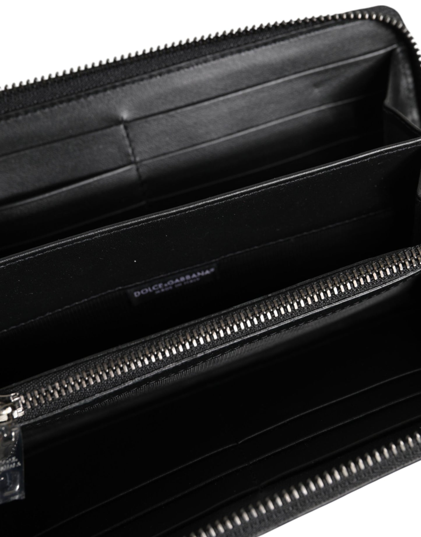 Portefeuille continental pour homme en cuir exotique noir et marron de Dolce & Gabbana