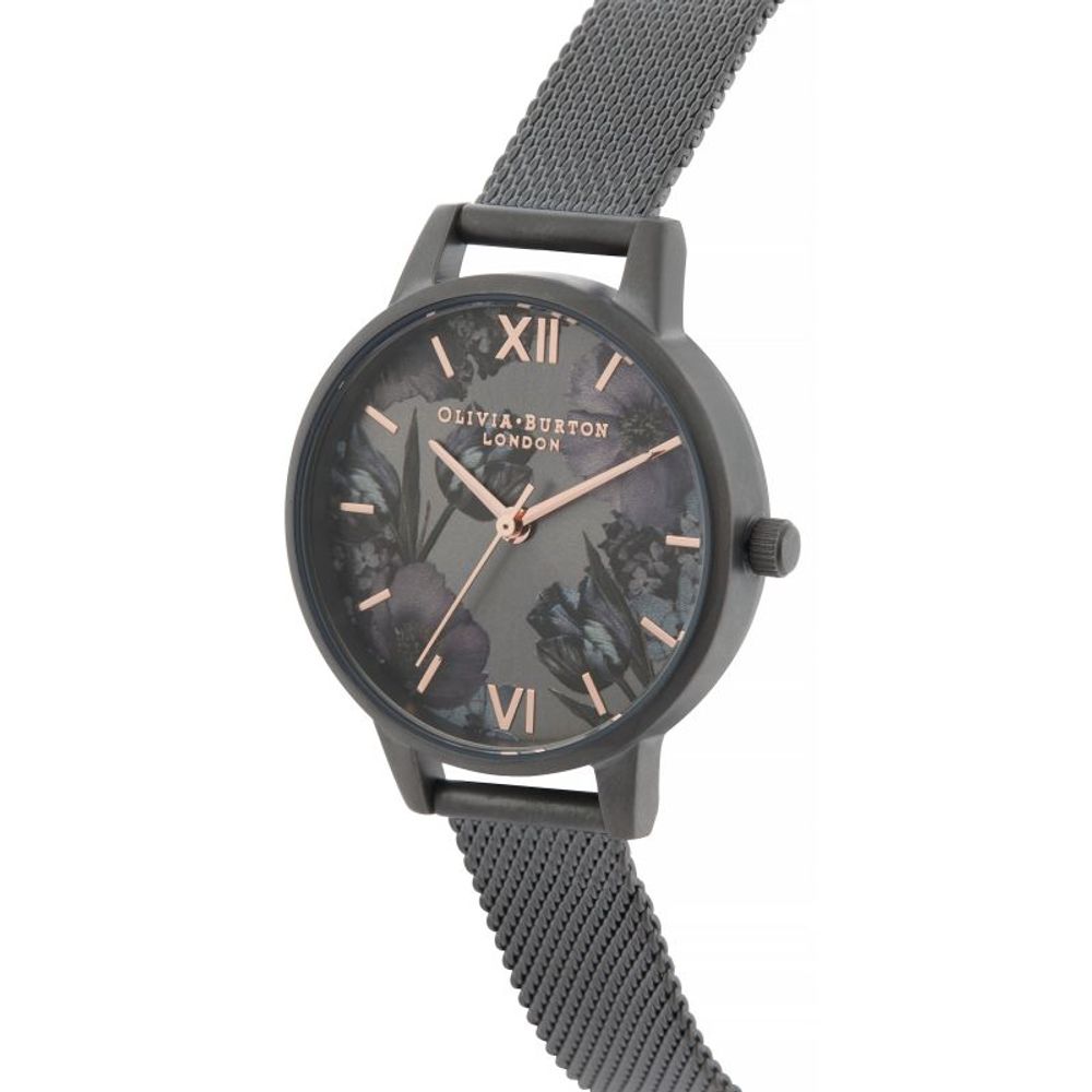 Olivia Burton Zwart Roestvrijstalen Horloge