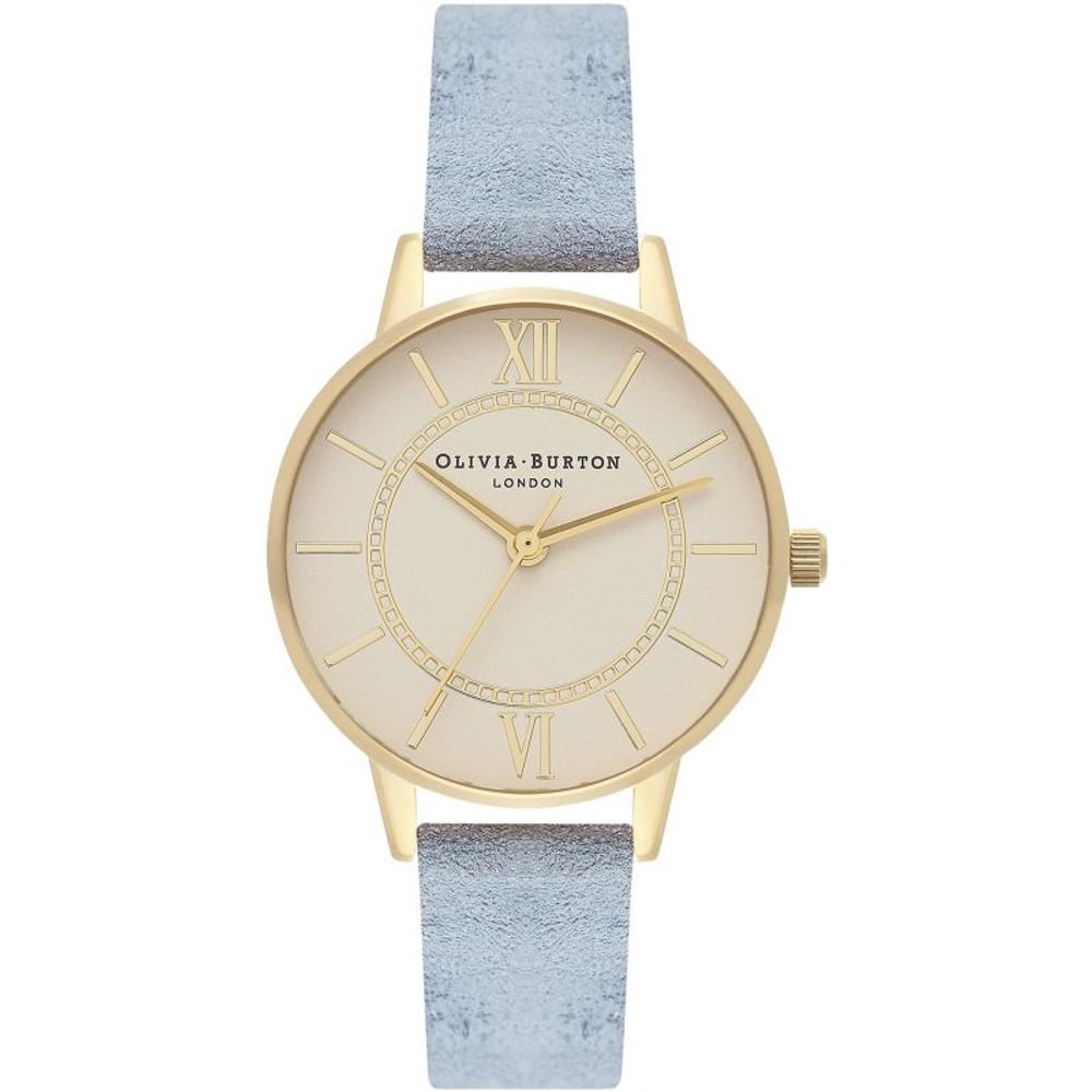 Montre Olivia Burton en cuir artificiel bleu