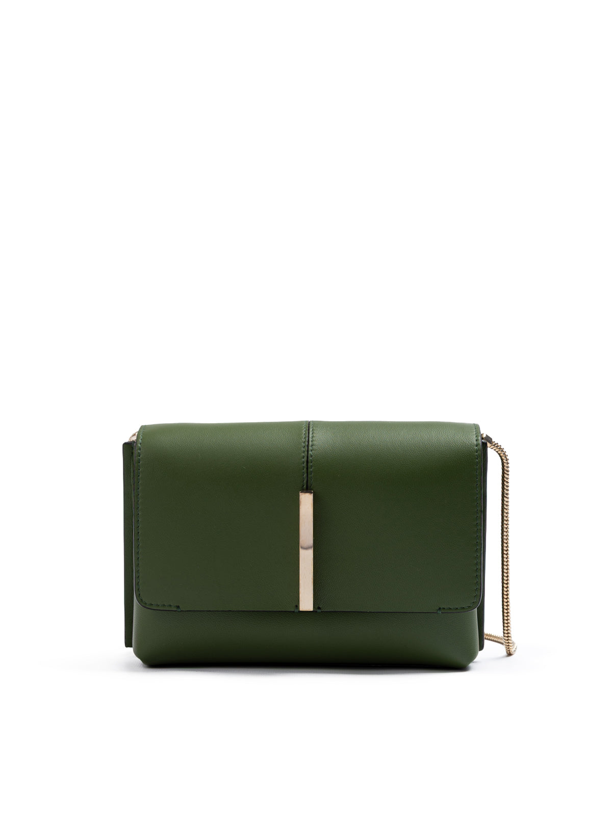 Giada donkergroene leren crossbodytas