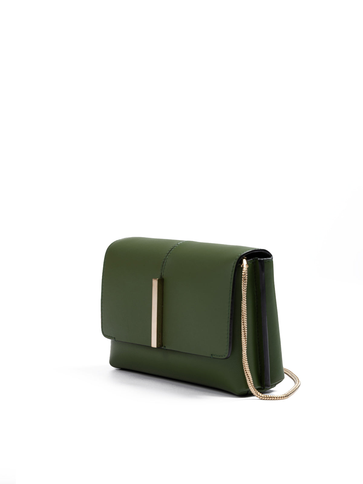 Giada donkergroene leren crossbodytas