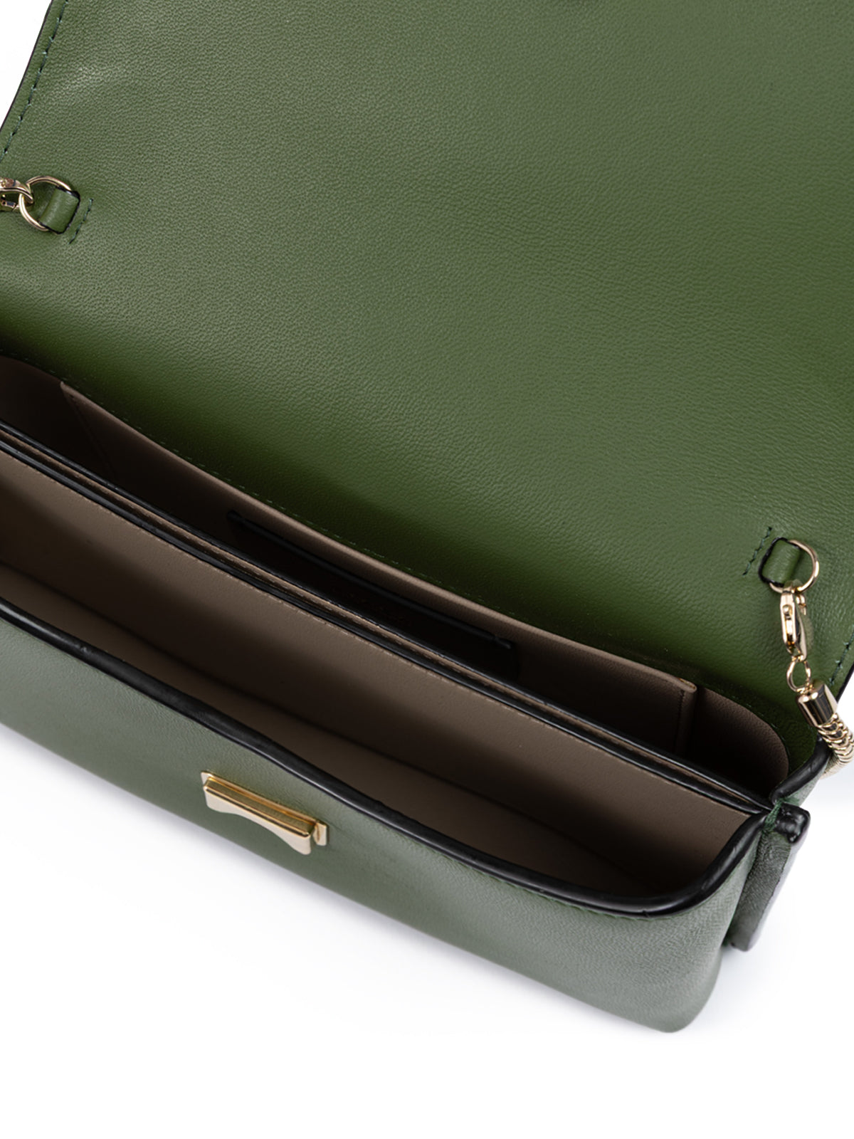 Giada donkergroene leren crossbodytas