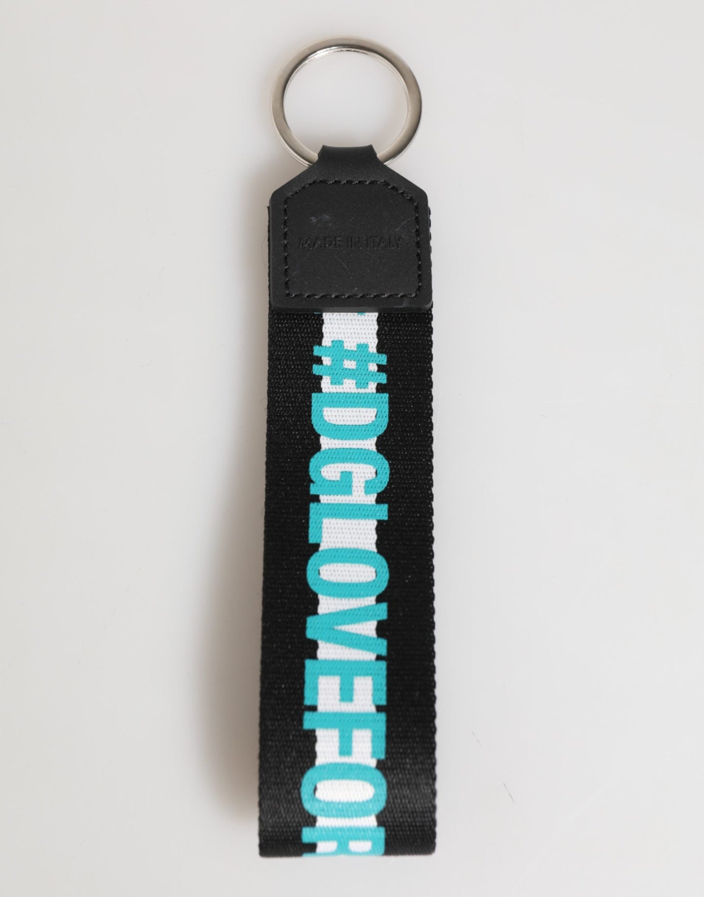 Porte-clés en laiton et polyester multicolore avec logo Dolce & Gabbana