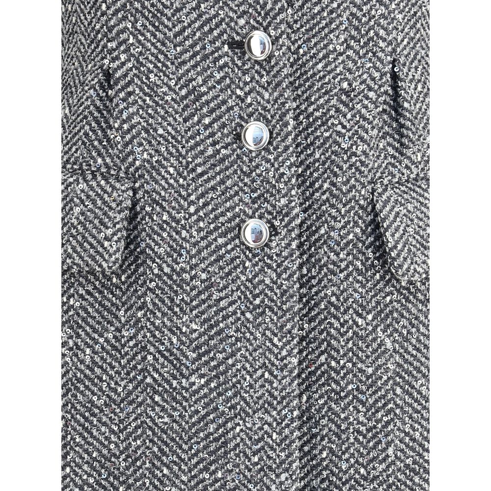 Manteau long en tweed d'Alessandra Rich