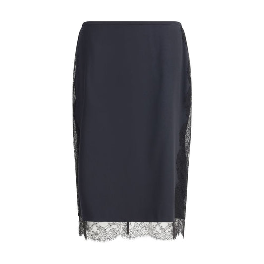 Jupe en satin Tom Ford avec détails en dentelle