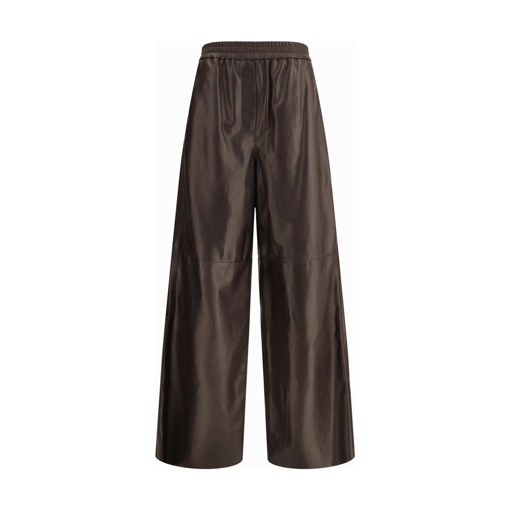 Pantalon en cuir de nappa d'agneau de Giorgio Armani
