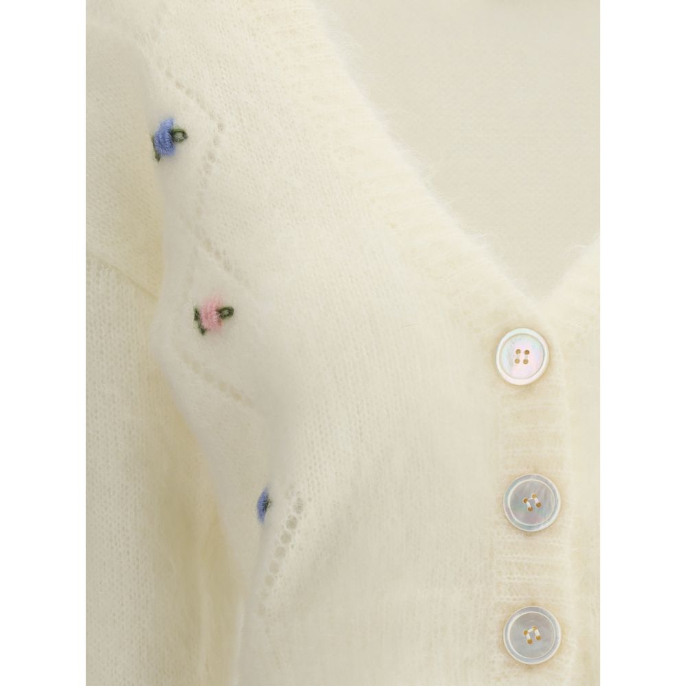 Cardigan en mohair brodé d'Alessandra Rich