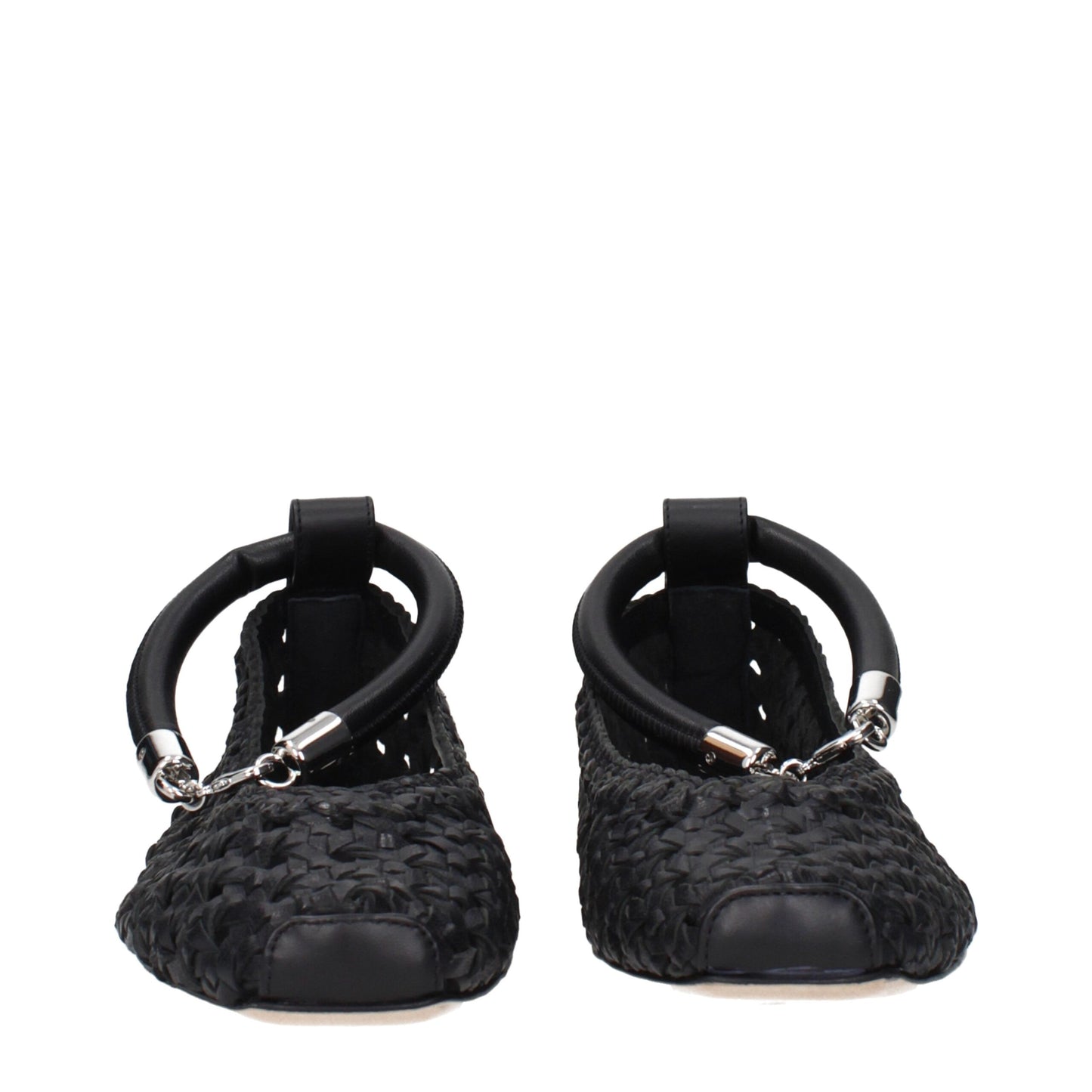 Max Mara leren balletpumps in het zwart