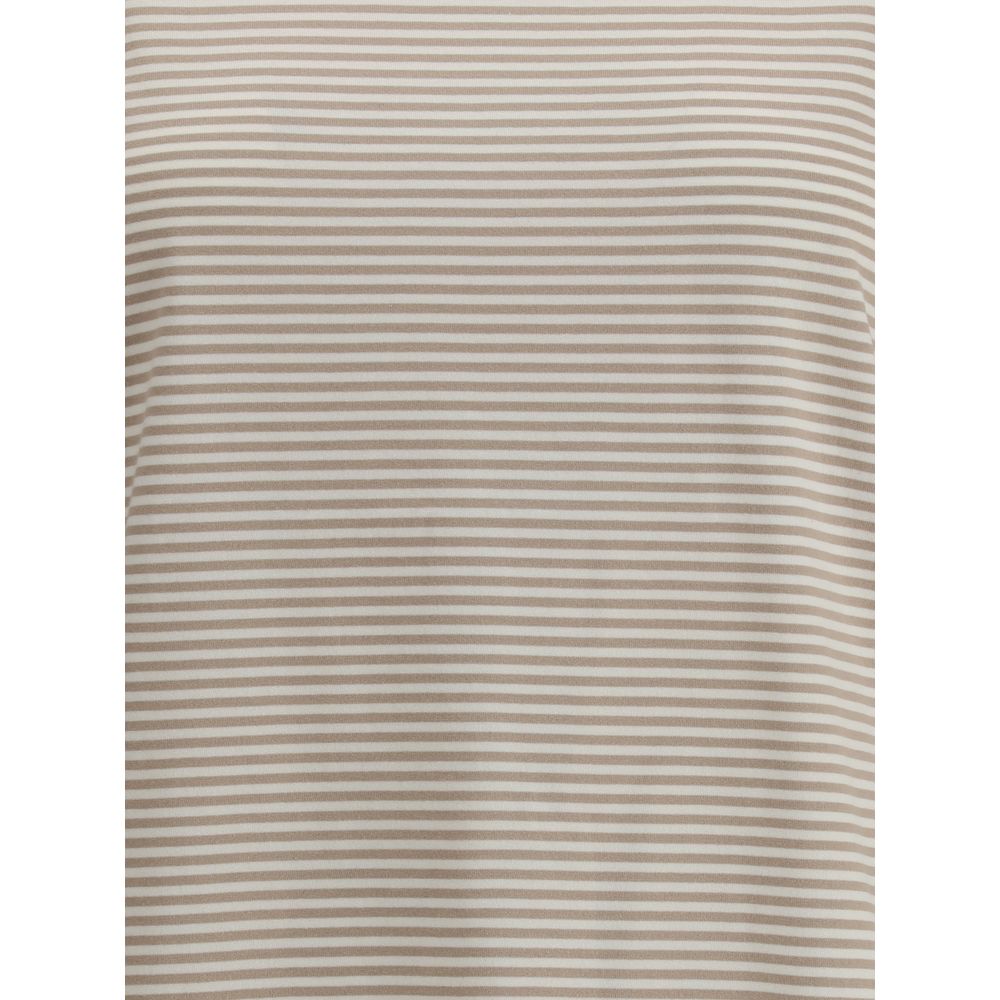 T-shirt en jersey rayé de Brunello Cucinelli