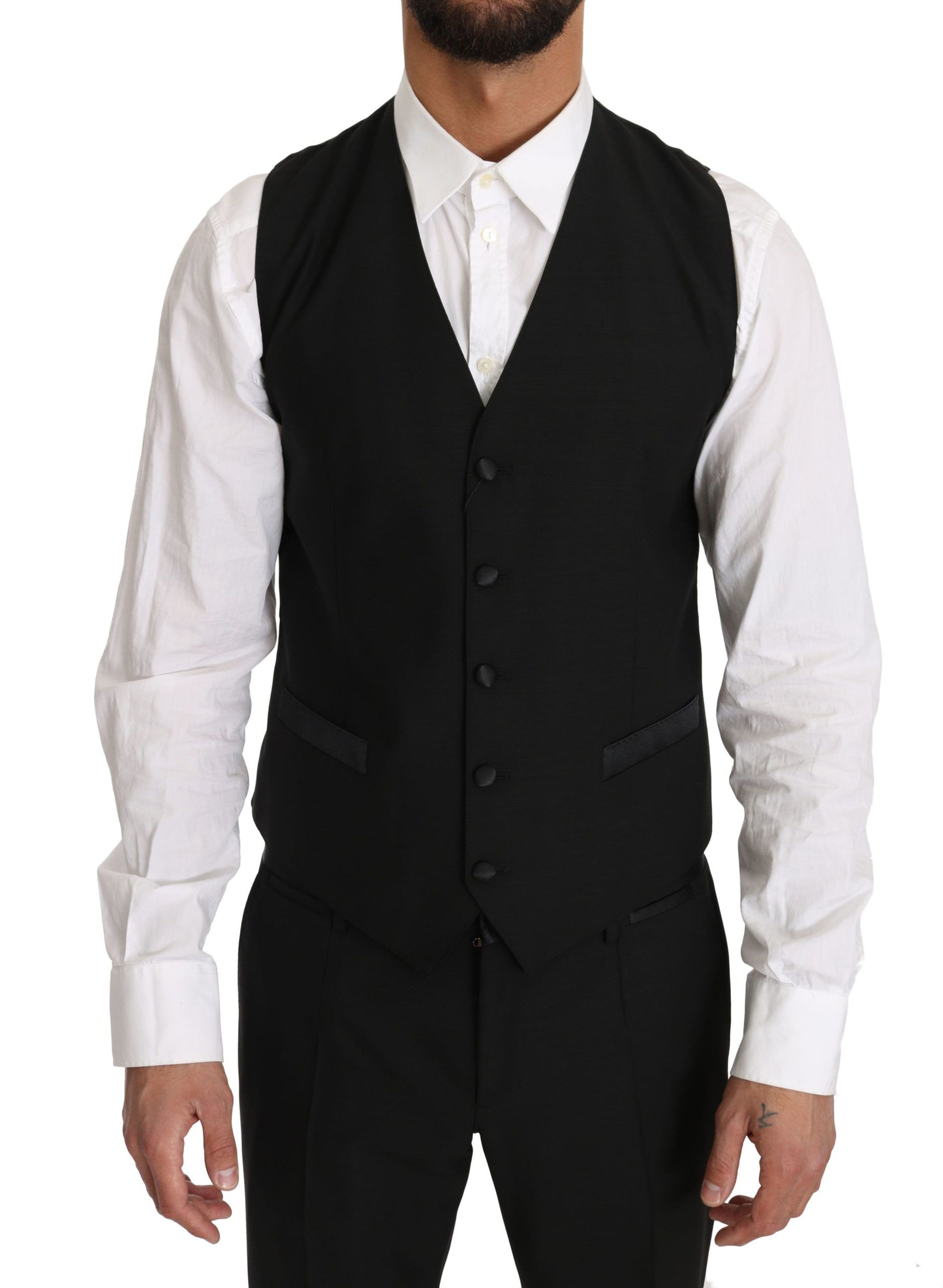 Gilet en laine noire Dolce & Gabbana