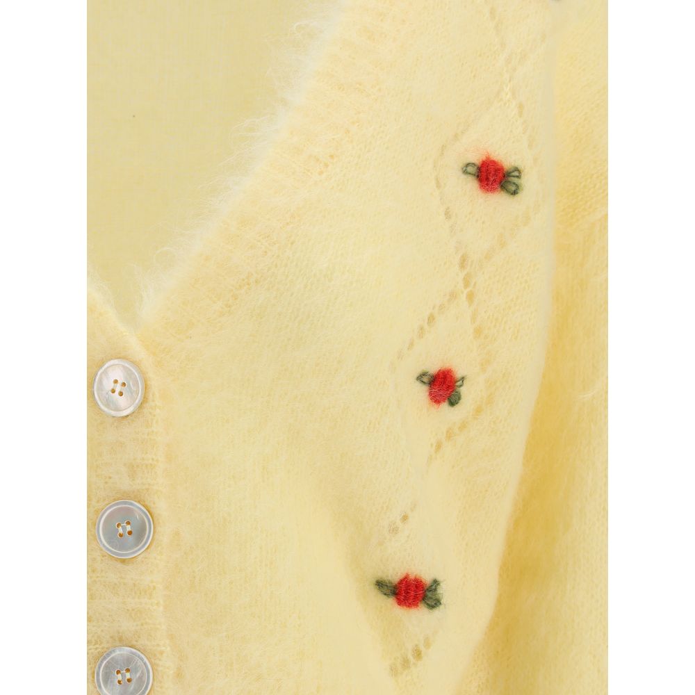 Cardigan en mohair brodé d'Alessandra Rich