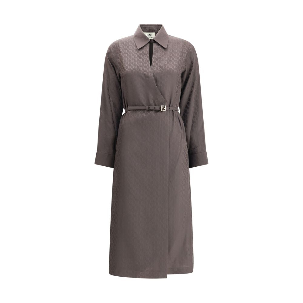 Robe en jacquard de soie FF de Fendi