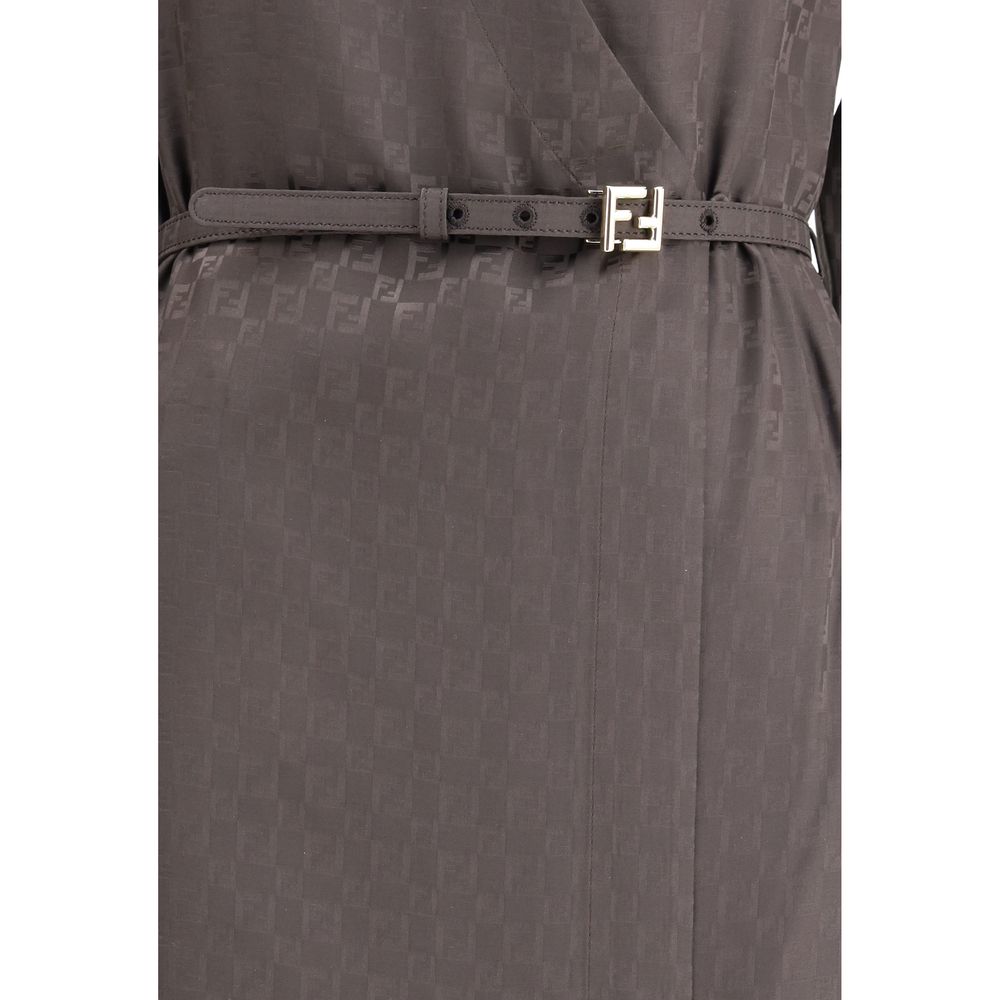 Robe en jacquard de soie FF de Fendi