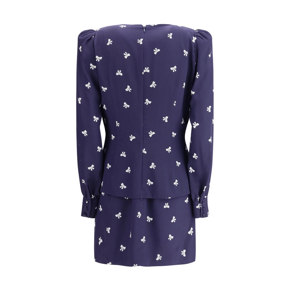 Robe courte à motifs nœuds de Alessandra Rich