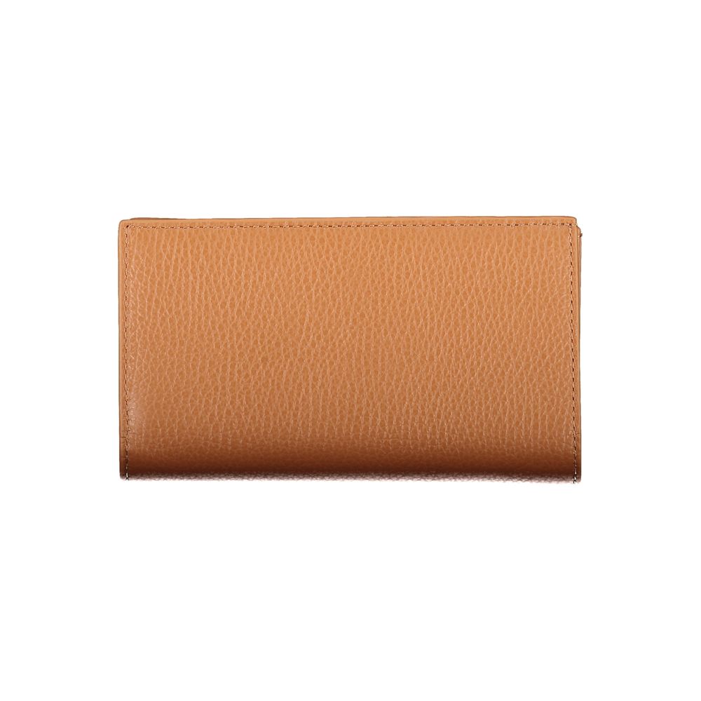Portefeuille femme en cuir marron Coccinelle