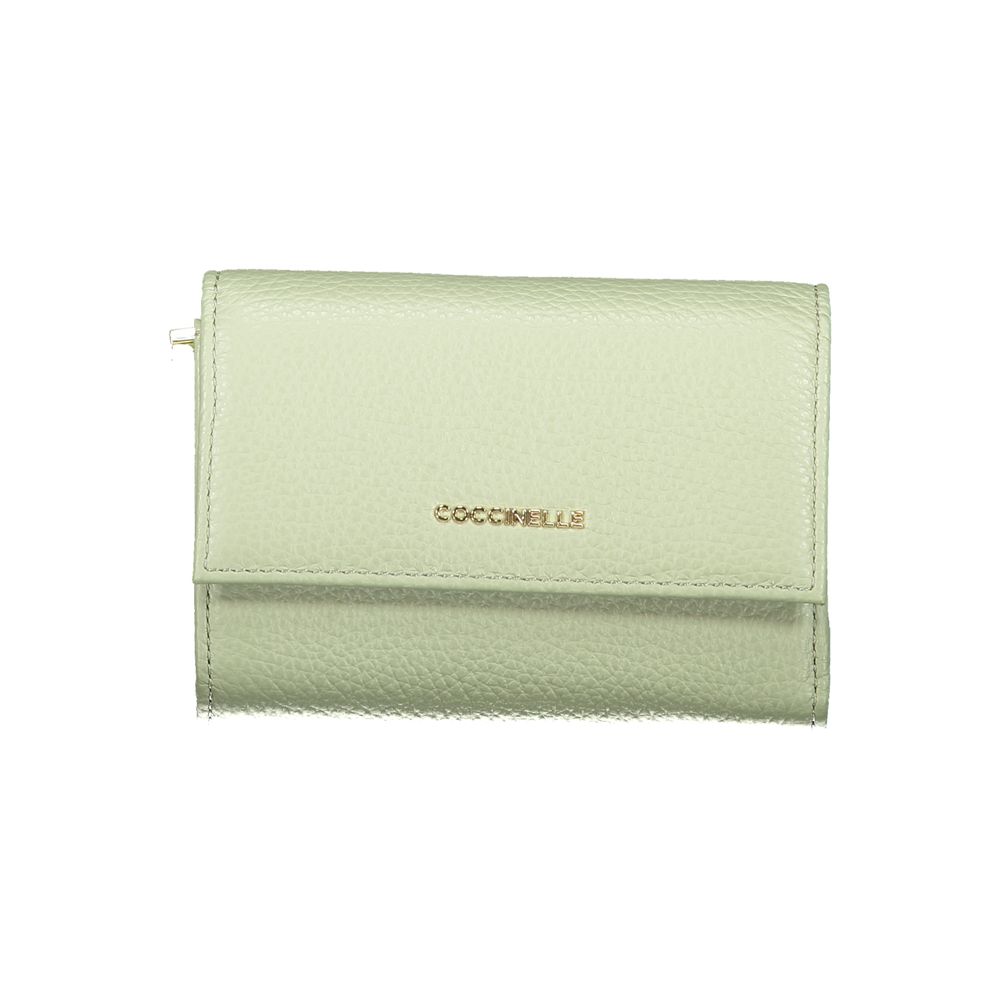Coccinelle Groene Leren Dames Portemonnee