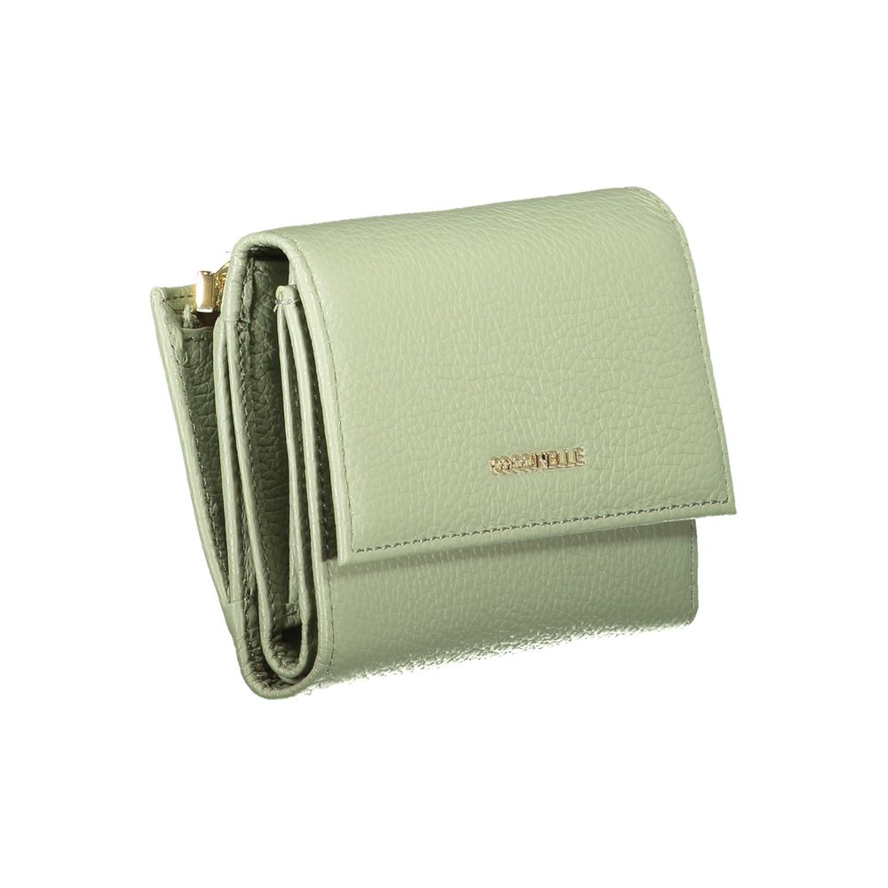 Coccinelle Groene Leren Dames Portemonnee