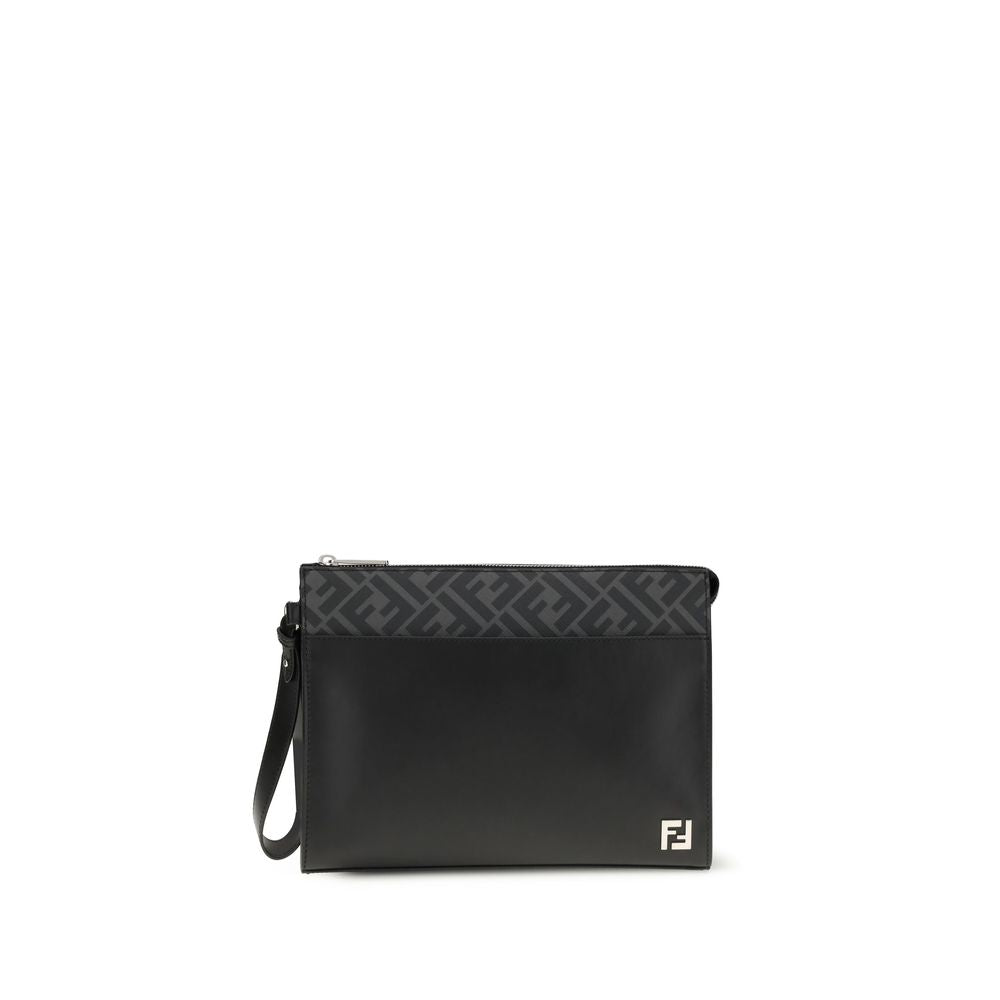 Fendi Leather FF canvas tas