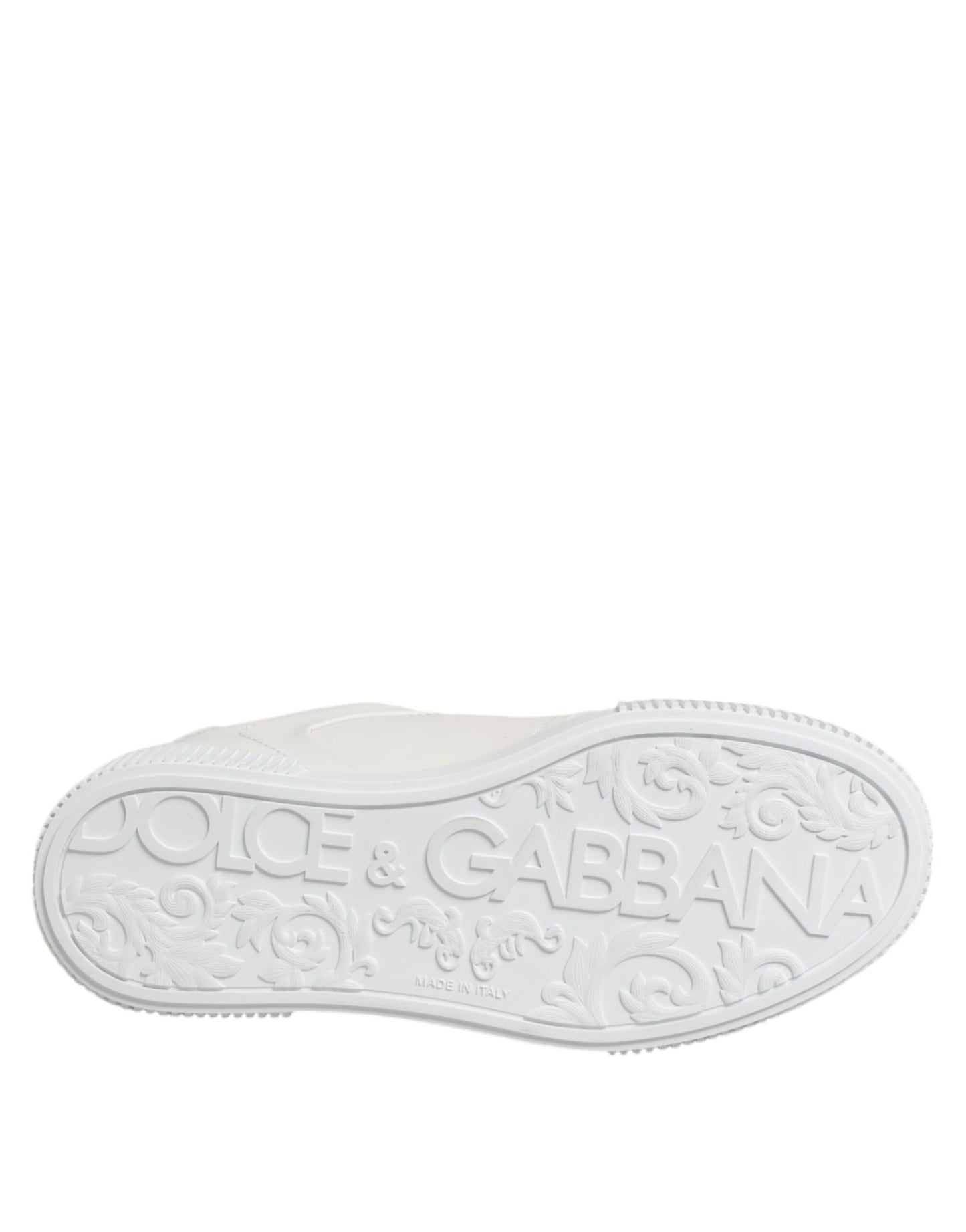 Dolce & Gabbana White Miami Leather Low Top Sneakers Shoes
