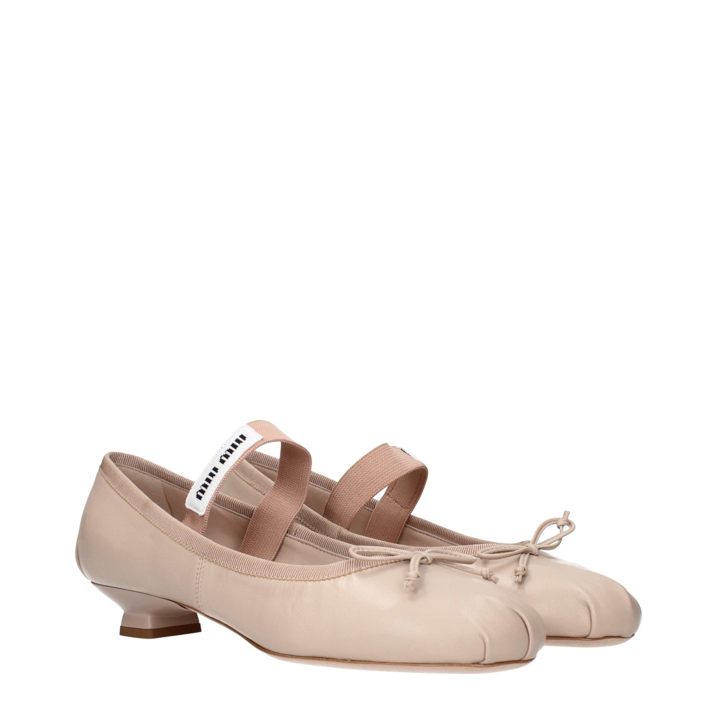 Miu Miu roze leren balletspitsers