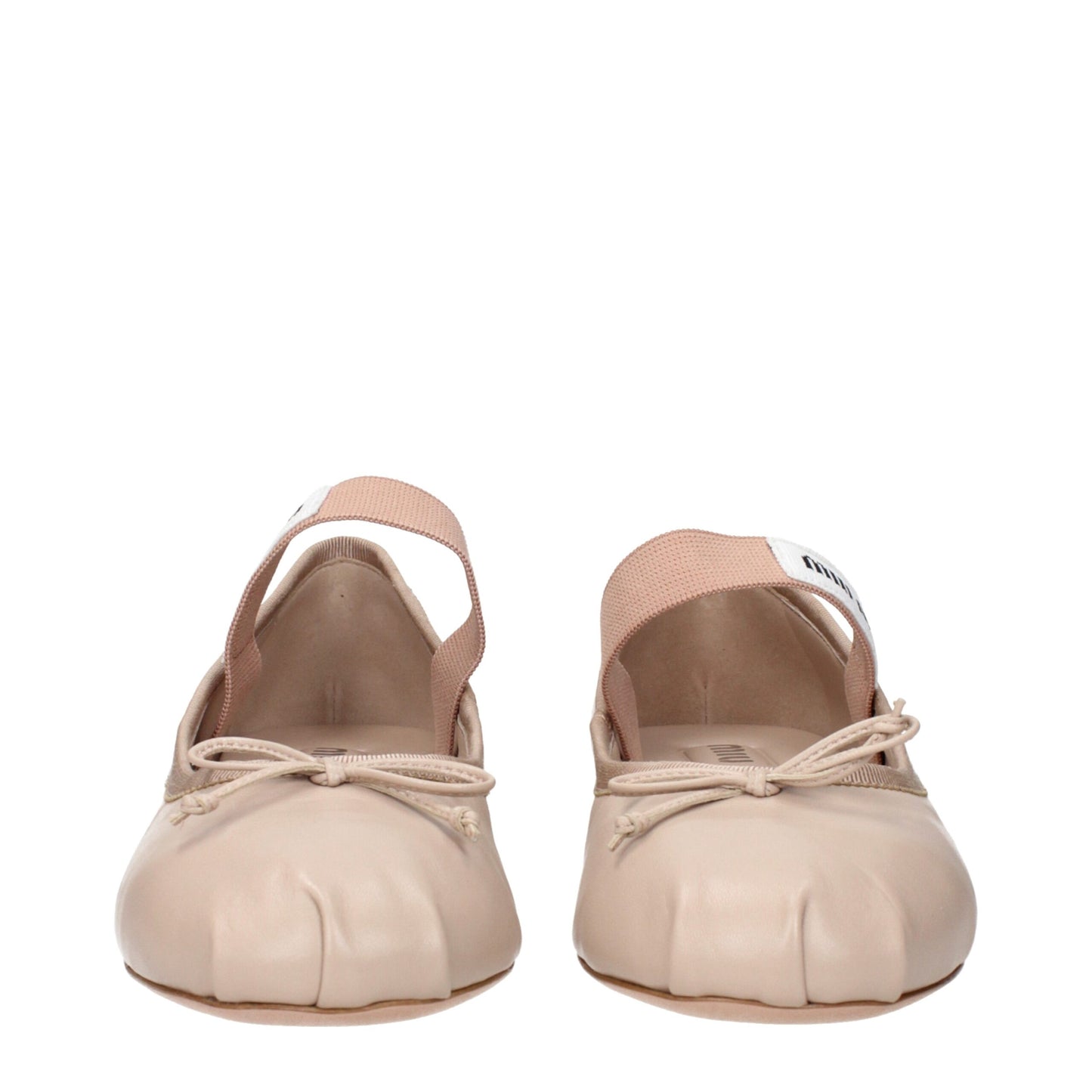 Miu Miu roze leren balletspitsers