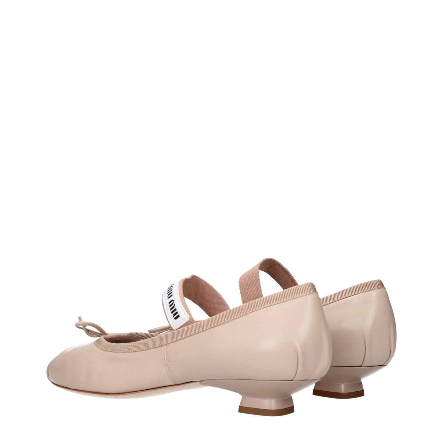 Miu Miu roze leren balletspitsers