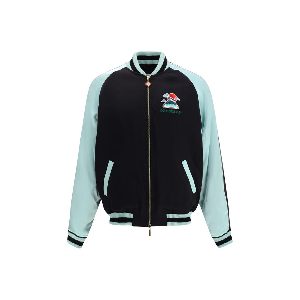 Bomber en satin bicolore Casablanca
