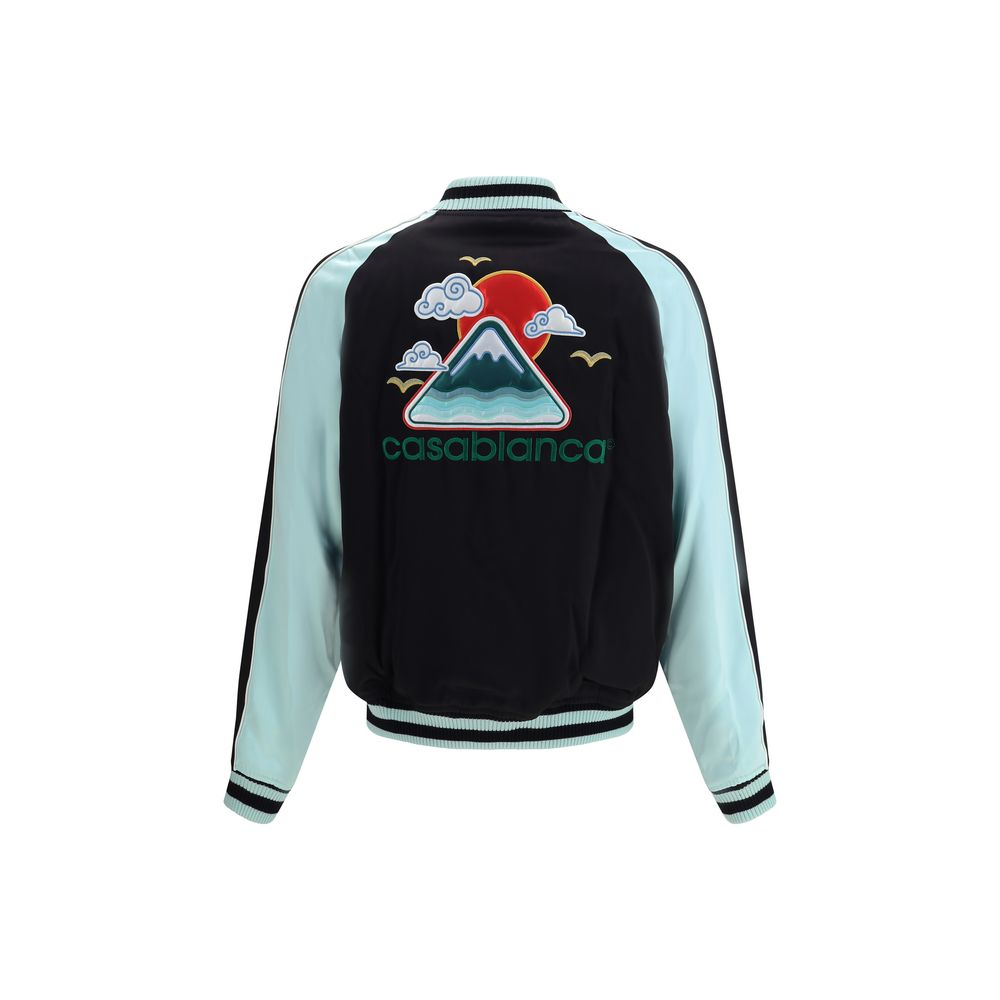 Bomber en satin bicolore Casablanca
