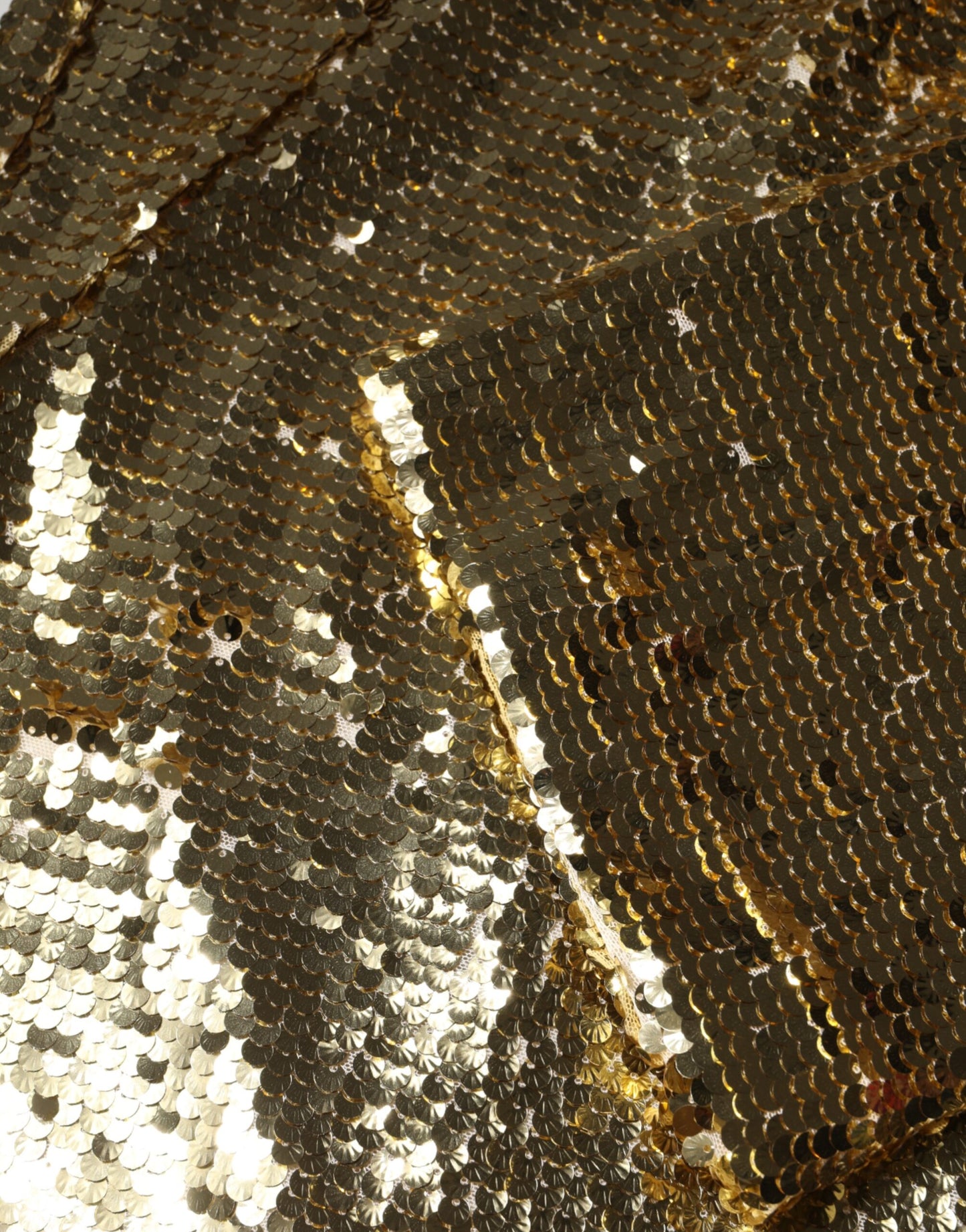 Dolce & Gabbana gouden pailletten minirok met lange mouwen