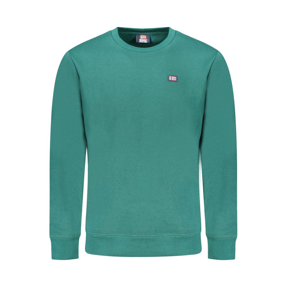 Pull en coton vert pour homme, Norvège 1963