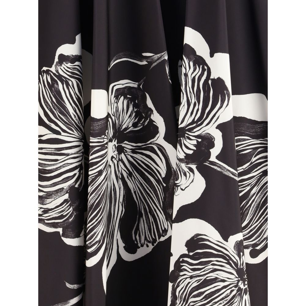 Jupe mi-longue Sara Roka à imprimé floral