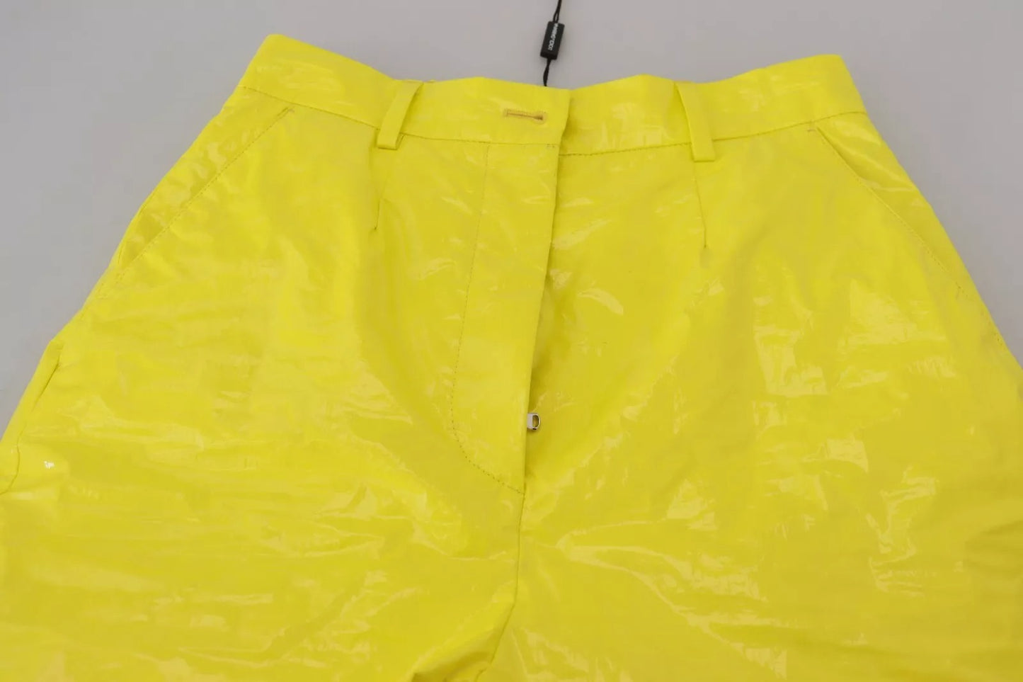 Pantalon slim taille haute jaune pour femme de Dolce & Gabbana