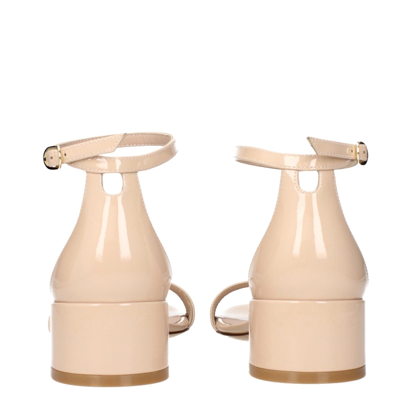 Sandales plates en cuir beige de Stuart Weitzman