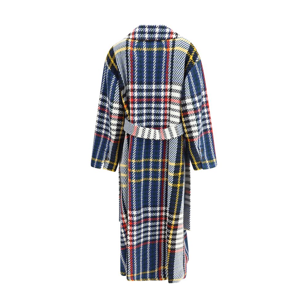 Manteau long à carreaux Sara Roka
