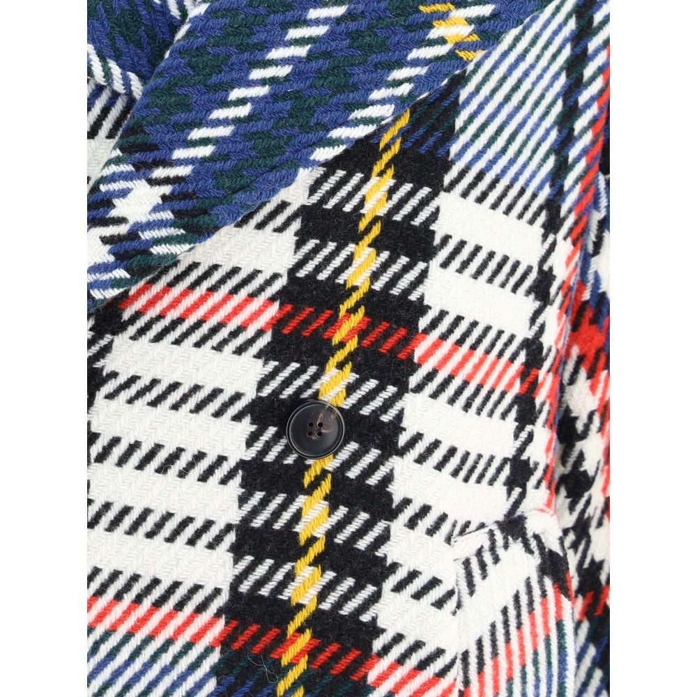 Manteau long à carreaux Sara Roka