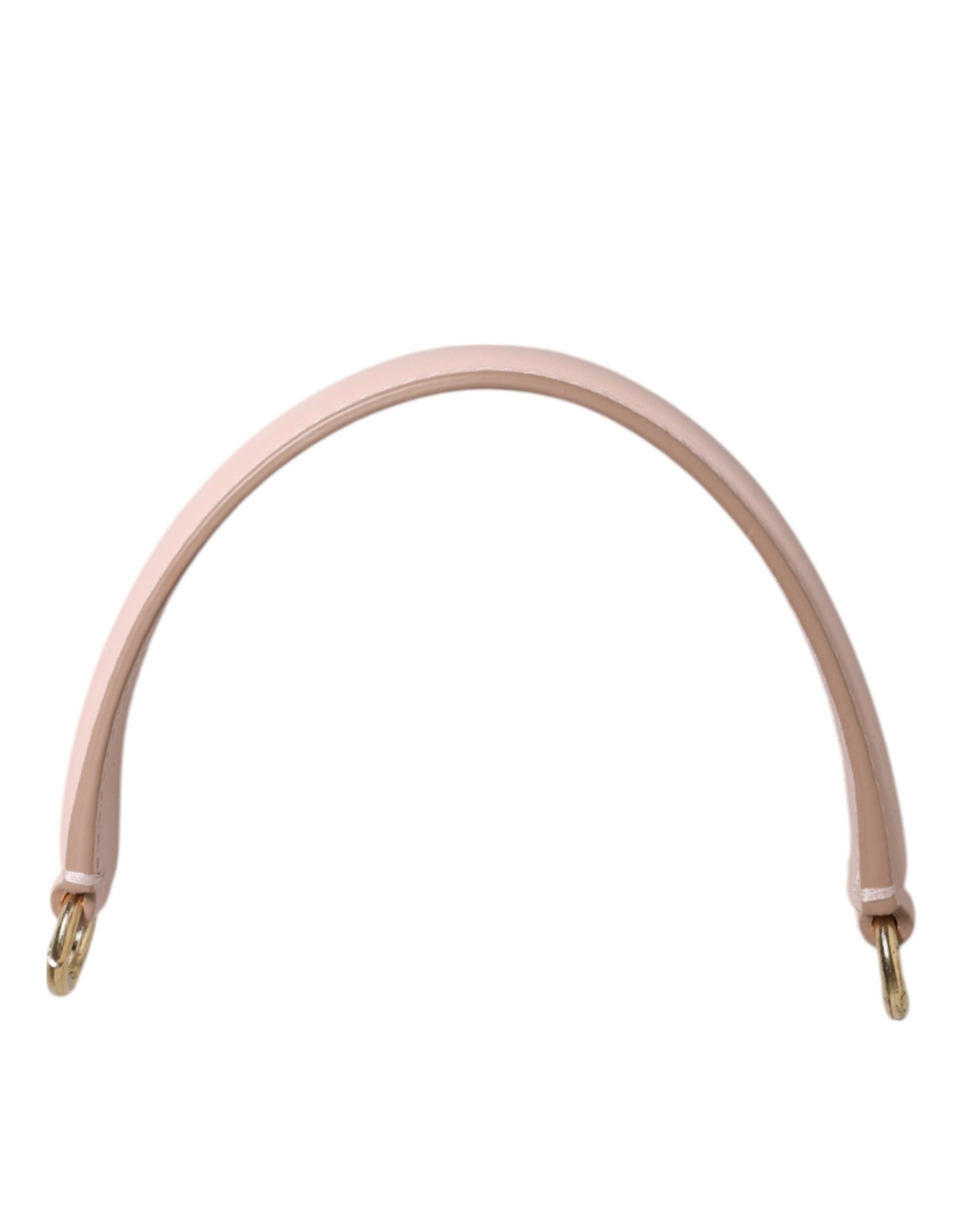 Bandoulière en cuir rose Dolce & Gabbana, avec détail doré, pour grand sac à main.