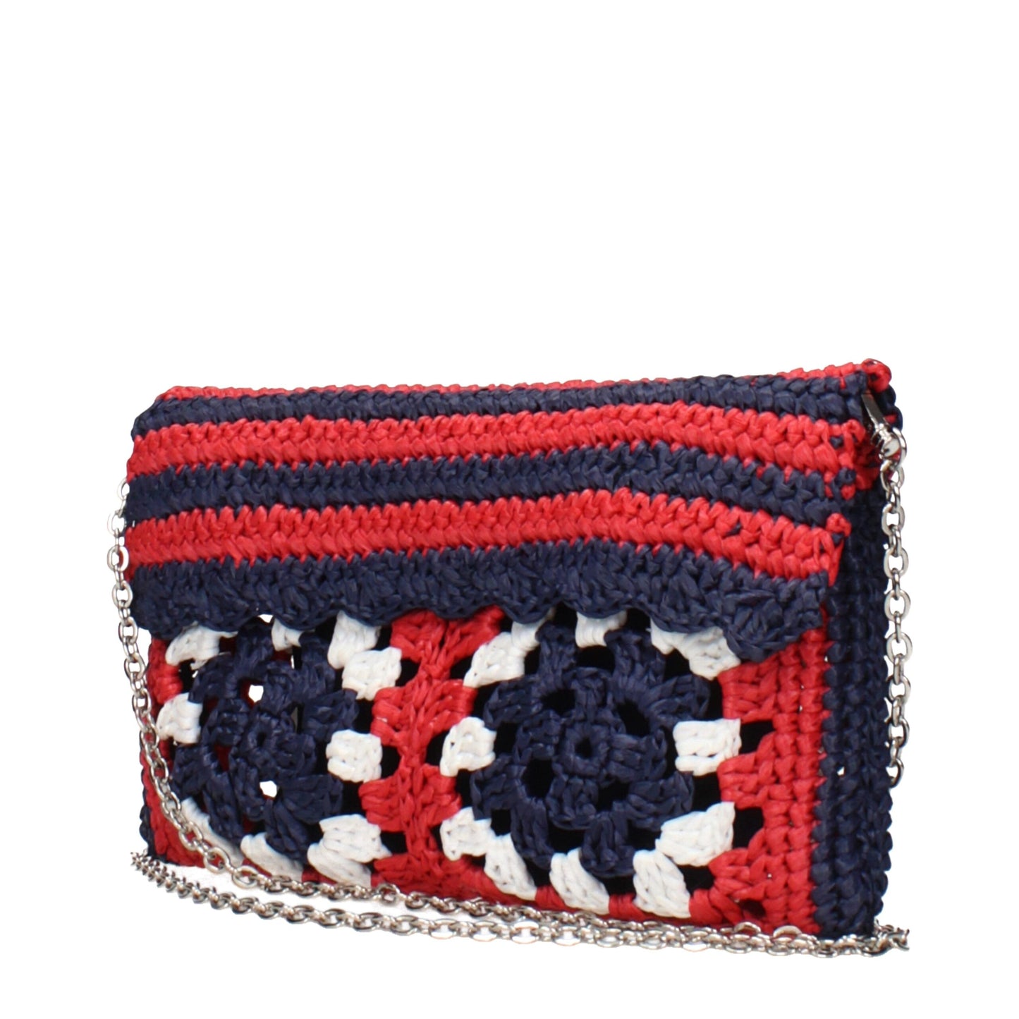 Sacs à main à rabat en raffia multicolore de Miu Miu