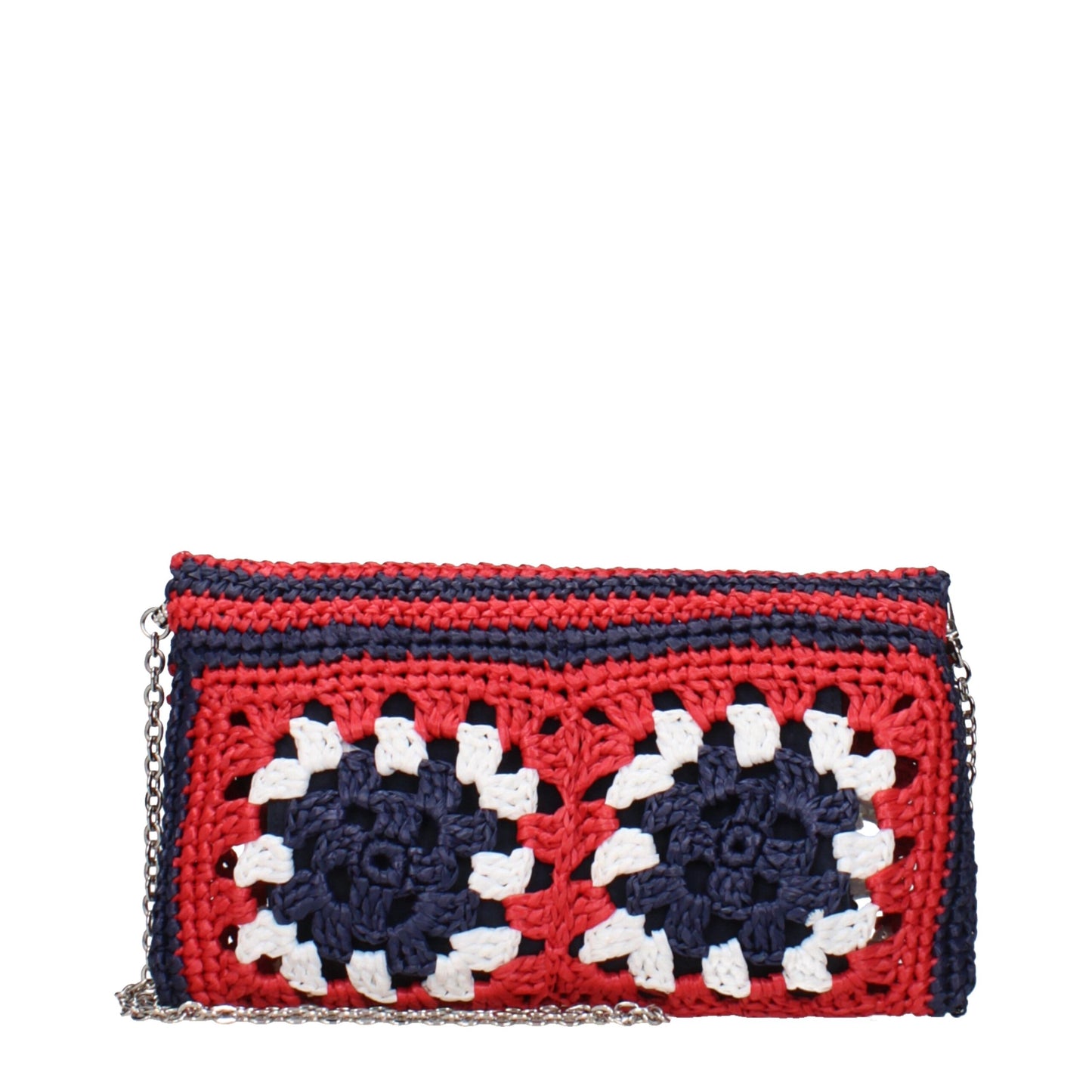 Sacs à main à rabat en raffia multicolore de Miu Miu