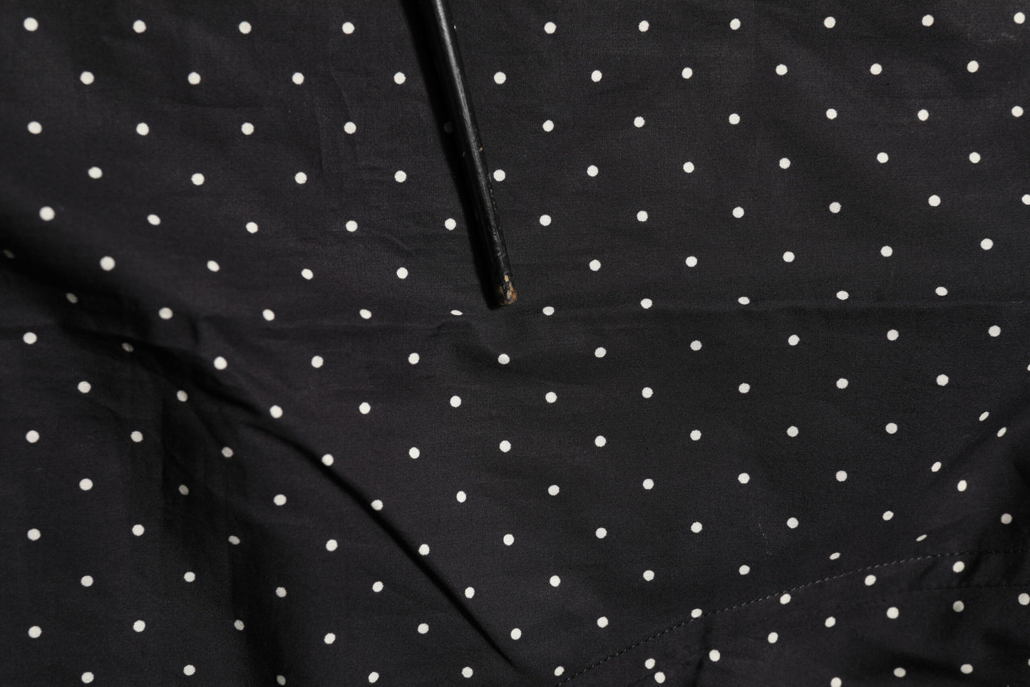 Chemise habillée homme Dolce & Gabbana noire à pois en coton doré