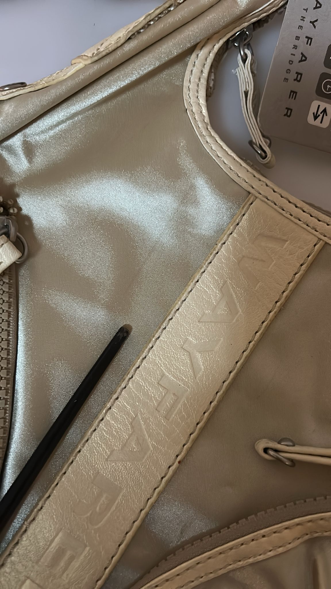 Sac à main en tissu blanc WAYFARER à bandoulière