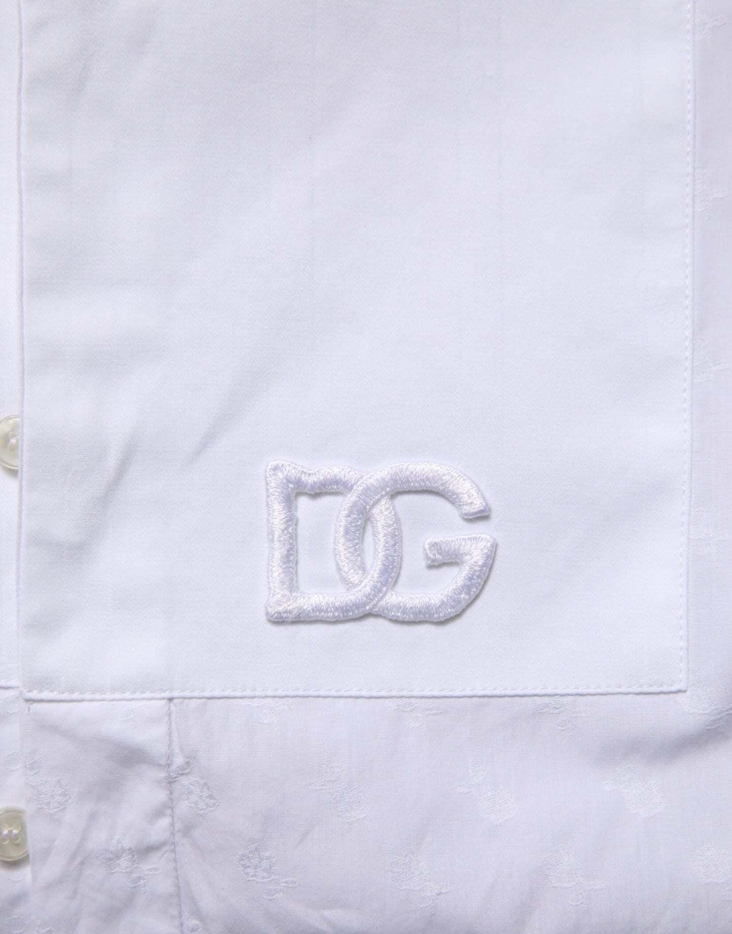 Chemise habillée Dolce & Gabbana MARTINI en coton blanc à plastron
