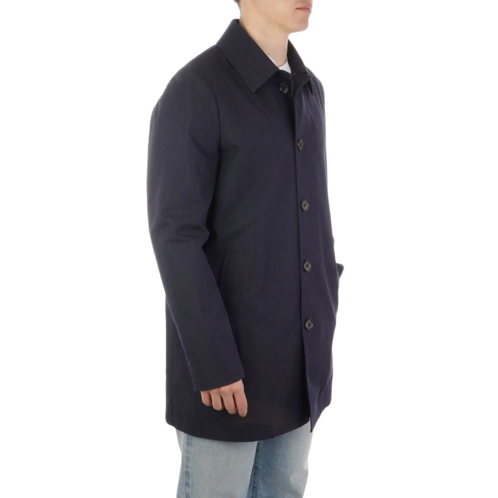 Manteau-pluie en coton bleu pour homme de la marque Aquascutum